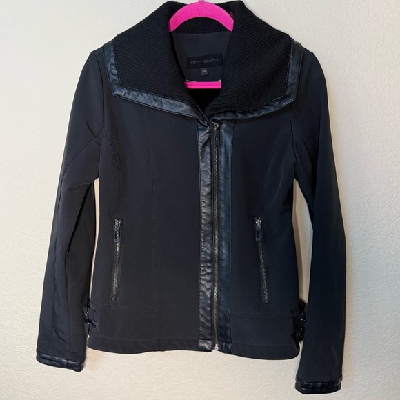Steve Madden Jackets & Blazers - Steve Madden Black Zip Up Jacket Size M